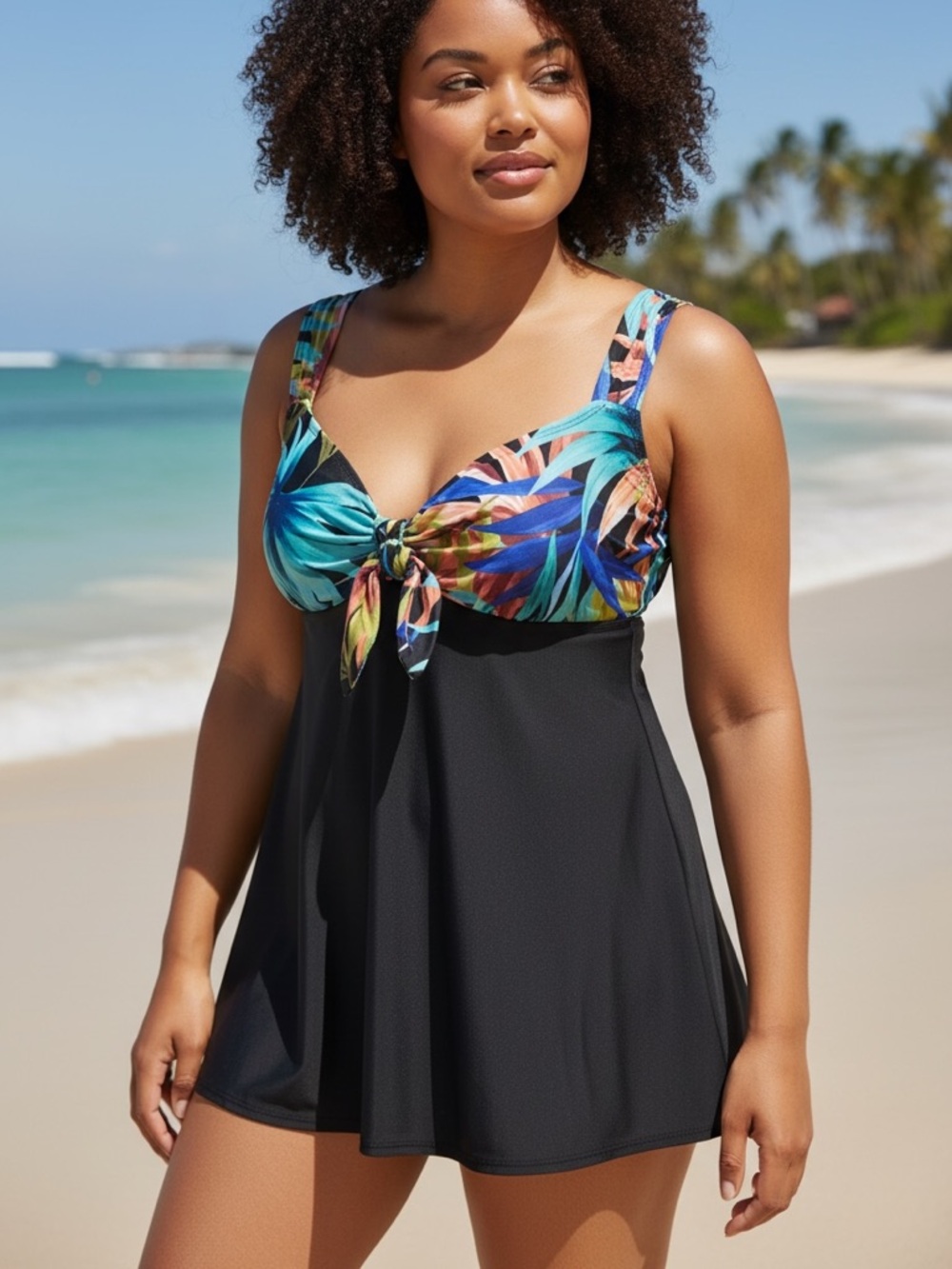 NWT St. John's Bay Secretly Slender Tropical One Piece- Plus Size 18W